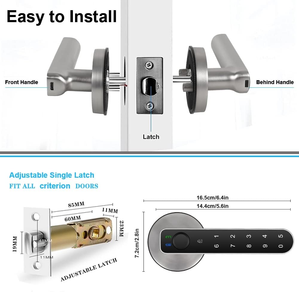 FILTWO Fingerprint Door Lock Handle Amman Joradn Teqane (7)