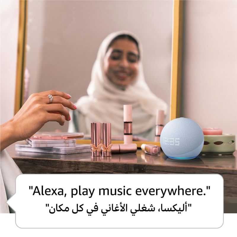 Amazon Echo Dot 5th Gen Amman Jordan Smart Home Teqane.com امازون ايكو دوت اليكسا الجيل الخامس المنزل الذكي عمّان الاردن تقني