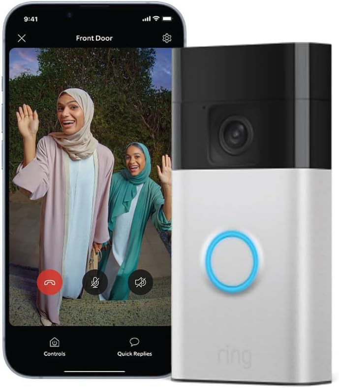 Ring Battery Video Doorbell Wireless Smart Home Security Camera 1440p HD | Color Night Vision | Jordan Amman Teqane.com