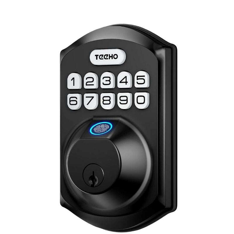 TEEHO Fingerprint Door Lock | Electronic Keyless Entry with Keypad | Auto Lock | 2 Keys included