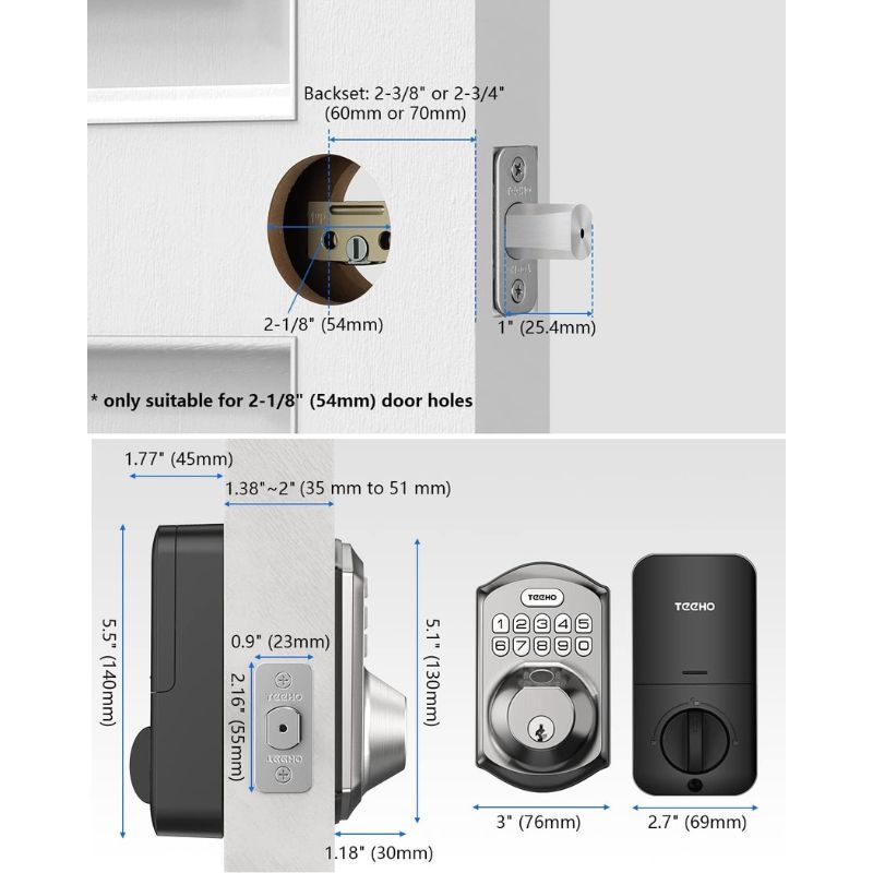 Fingerprint Keyless Entry Door Lock Amman Jordan Teqane.com قفل باب إلكتروني ببصمة الإصبع + لوحة مفاتيح عمّان الاردن تقني دوت كوم
