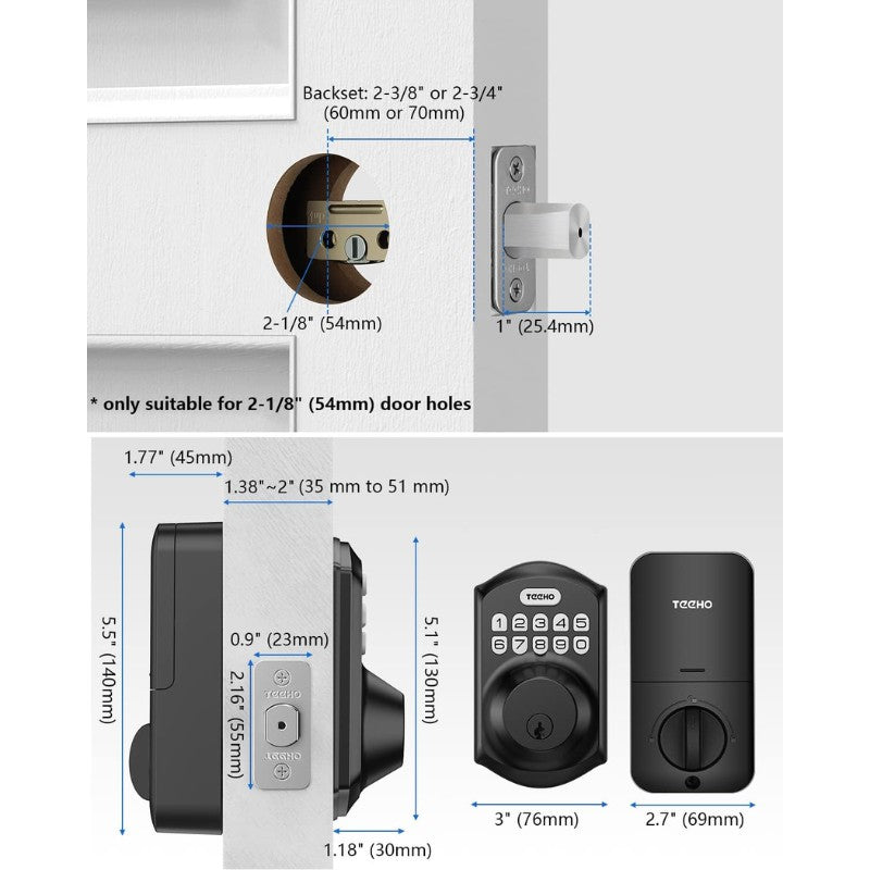 Electronic Keypad Door Lock Keyless Entry Amman Jordan Teqane.com قفل باب الكتروني مع لوحة مفاتيح عمّان الاردن تقني دوت كوم