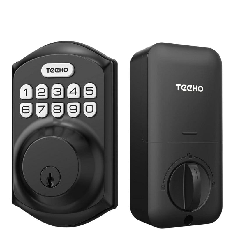 TEEHO Electronic Door Lock with Keypad | Auto Lock | Keyless Entry | 2 Keys included