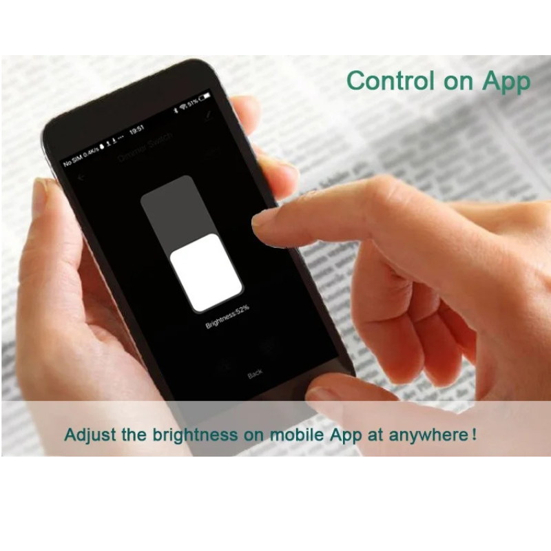 Light Dimmer Switch WIFI | Tuya Smart Home | Touch Panel | Works with Amazon Alexa & Google Home | Mobile App Control