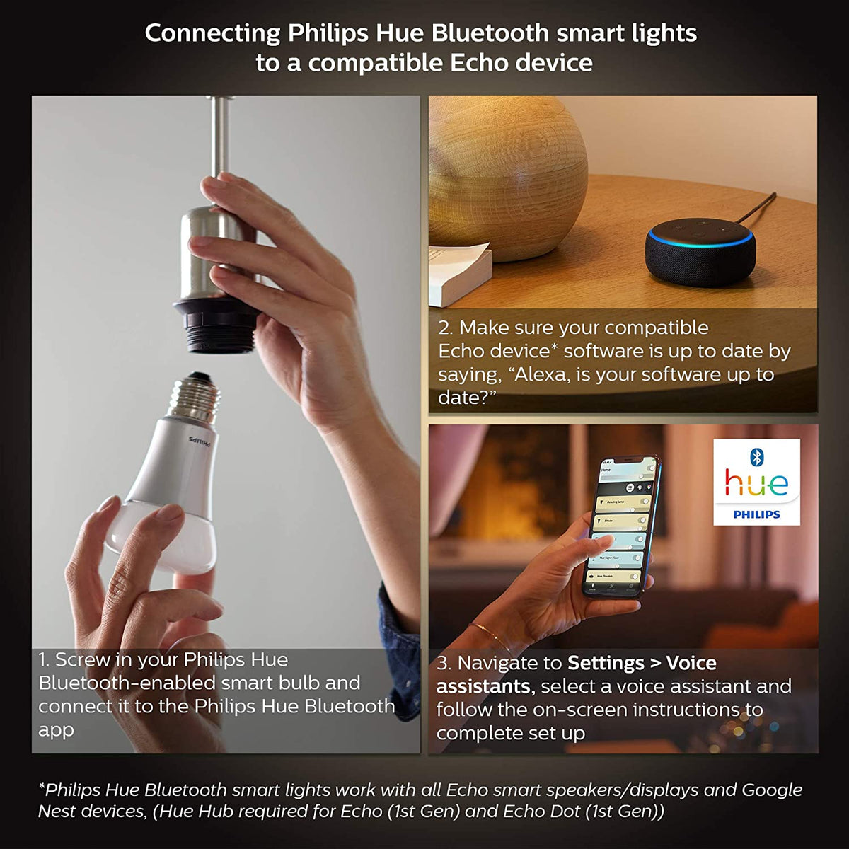 Philips Hue Bluetooth white Smart Light Twin in Jordan Amman teqane.com أنارة فيليبس هيو أصفر الذكية بلوتوث أصفر عدد2الاردن عمّان