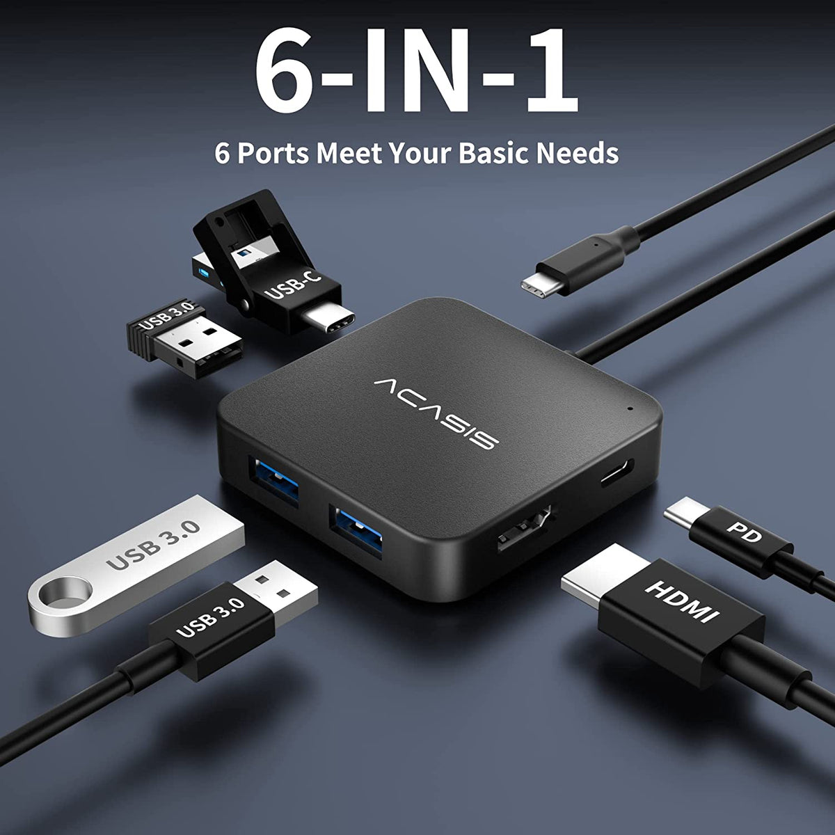 USB-C Hub Multiport Amman Jordan Smart Home Teqane.com موزع يو اس بي سي متعدد المنافذ المنزل الذكي عمّان الاردن تقني دوت كوم