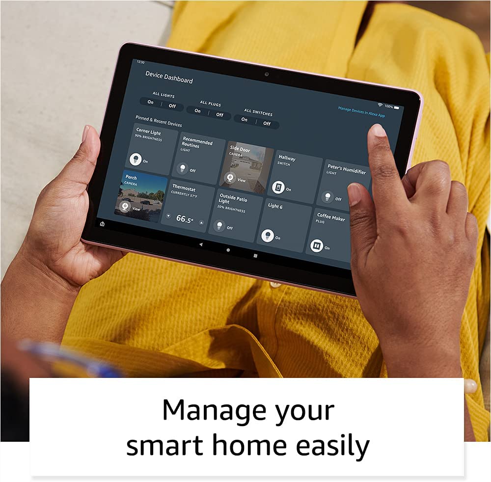 Tablet Amazon Fire 10 with Alexa Amman Jordan Smart Home Teqane.com تابلت امازون فاير مع اليكسا المنزل الذكي عمّان الاردن تقني دوت كوم