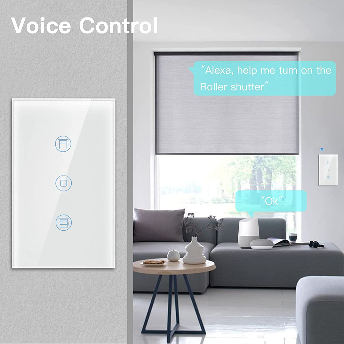 BSEED Smart WiFi Shutter Switch Amman Jordan Smart Home Teqane.com لوحة كبسات ذكية للاباجورات لاتمتة المنزل عمّان الاردن تقني دوت كوم