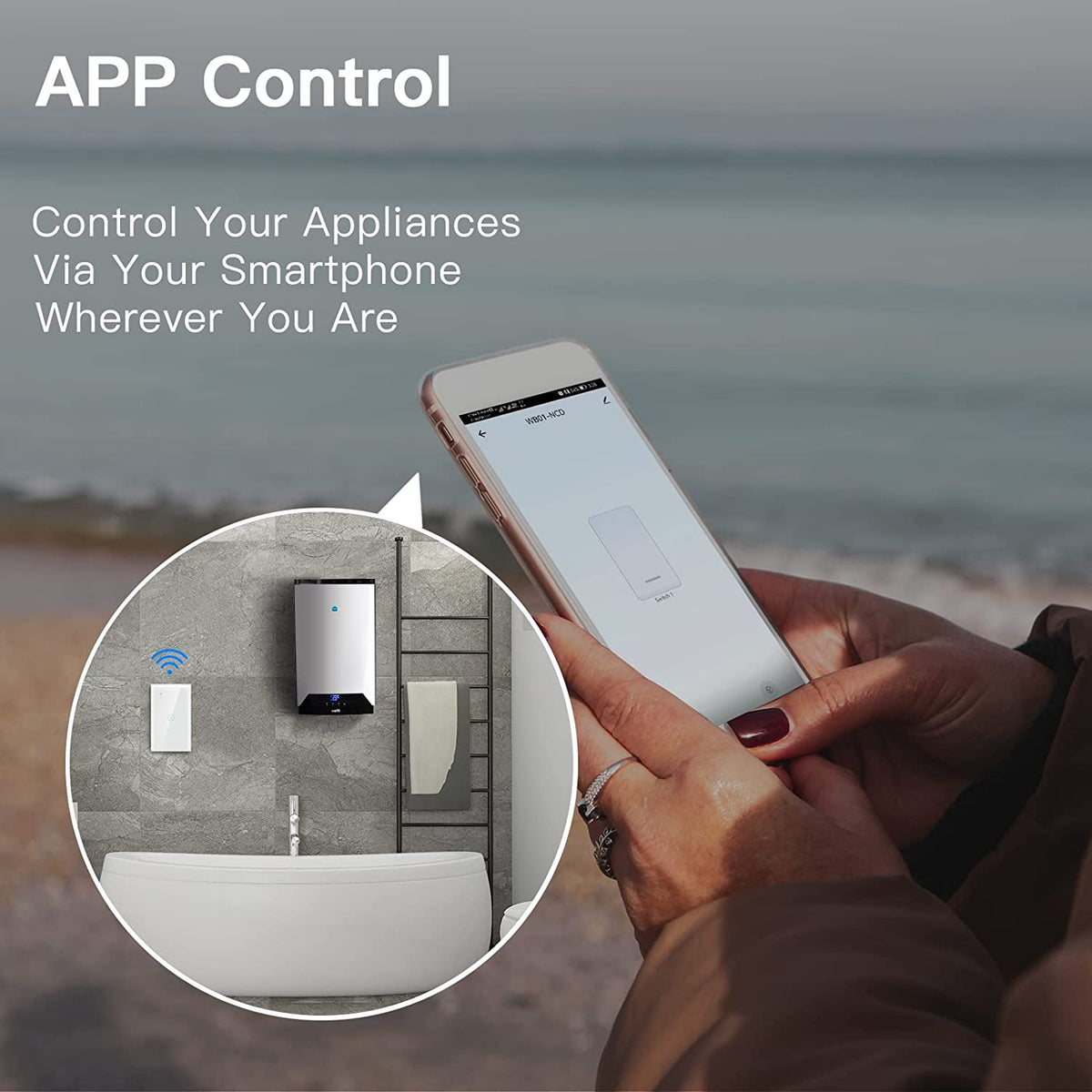 BSEED Smart WiFi Water Heater Switch Amman Jordan Smart Home Teqane.com لوحة كبسات ذكية لسخان الماء لاتمتة المنزل عمّان الاردن تقني دوت كوم