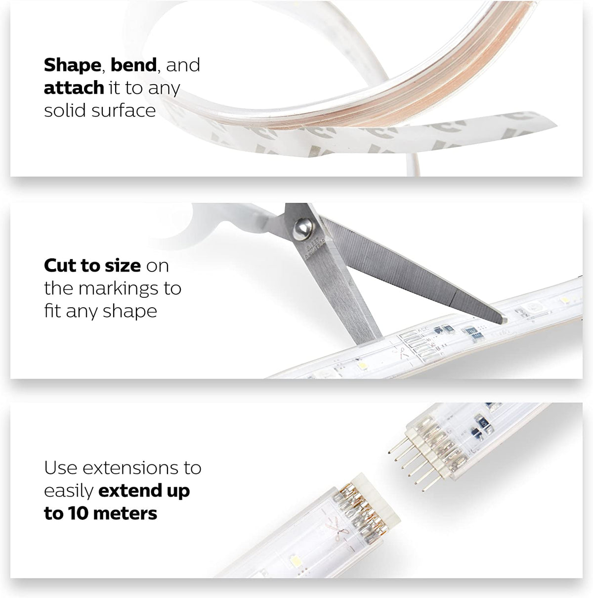 Gaming Philips Hue Color Smart LED Strip Jordan Amman teqane.com إنارة فيليبس هيو الذكية حبل ليد ملون لاجهزة الكمبيوتر - متوافقة مع جميع الالعاب الالكترونية - الاردن عمّان
