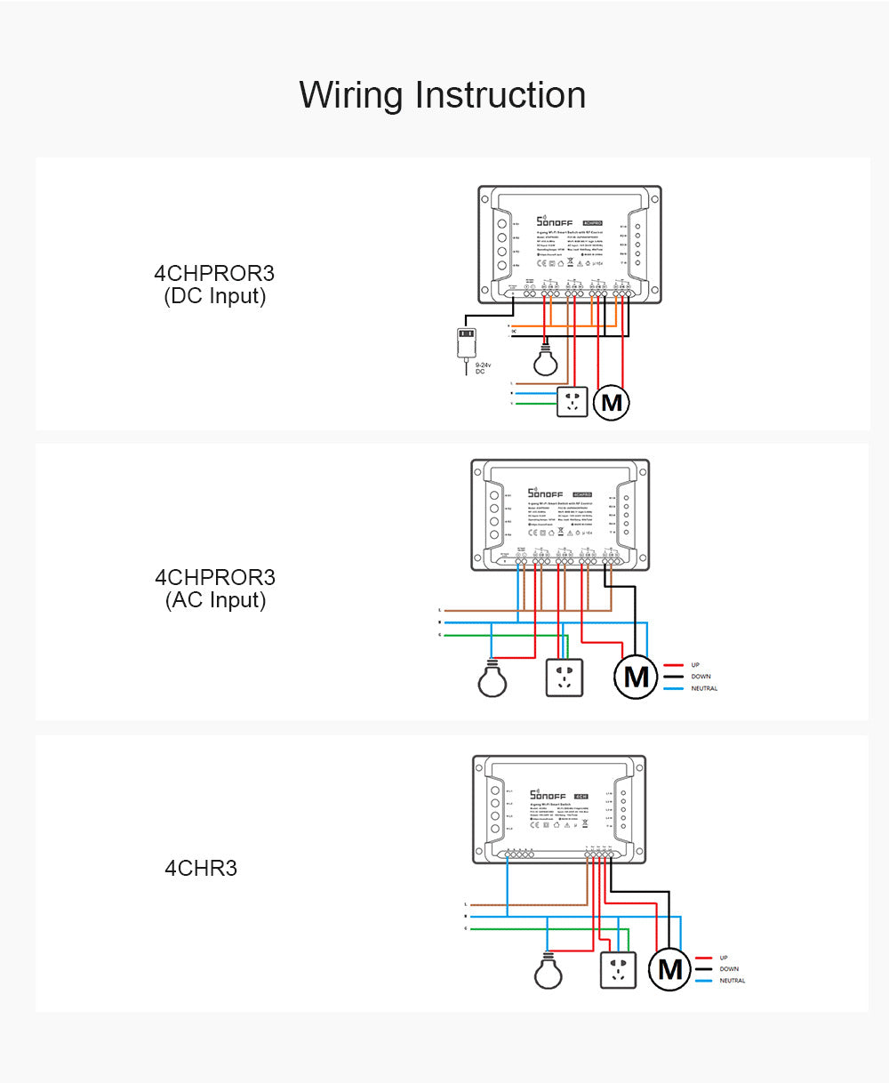 SONOFF 4CH Pro Smart Switch RF Home Automation Jordan Teqane.com سونوف مفاتيح تحكم ذكية الأردن تقني دوت كوم