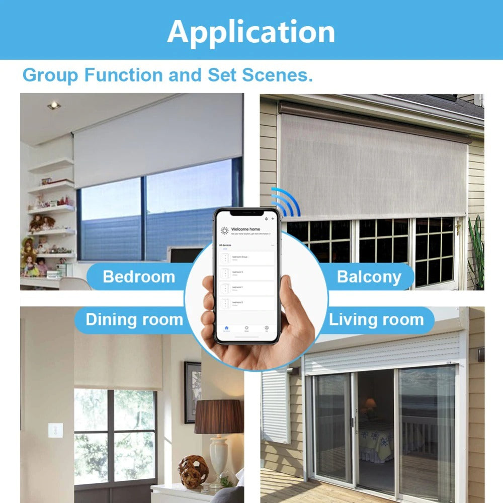 LoraTap Smart WiFi Shutter Switch Amman Jordan Smart Home Teqane.com لوحة كبسات ذكية للاباجورات لاتمتة المنزل عمّان الاردن تقني دوت كوم