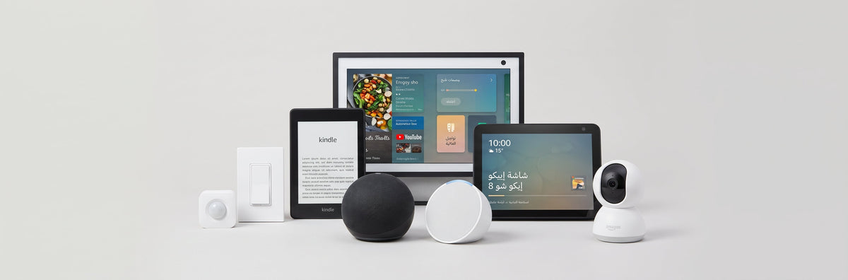 كل المنتجات الذكية، شاشات أمازون إيكو، أجهزة كيندل وأليكسا وكاميرات وحساسات تويا، متجر تِقني الأردن | All Smart Products, Amazon Echo Displays, Kindle, Alexa, Cameras and Tuya Sensors, Teqane Jordan