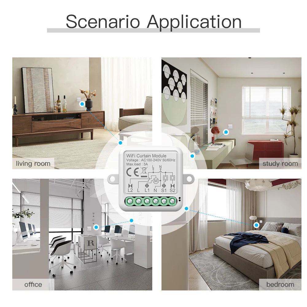 Smart Home Curtain Switch Breaker Zigbee with Mobile Control | Jordan Amman Teqane.com
