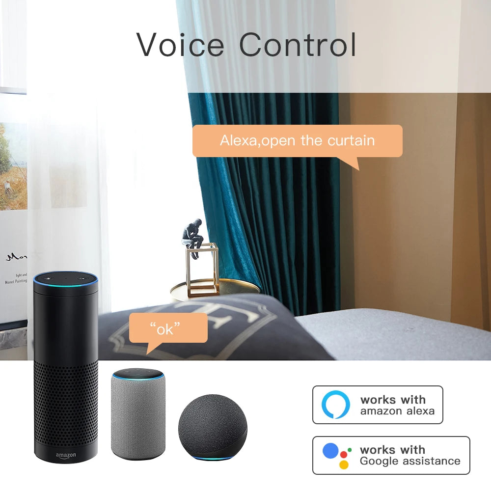 Smart Home Curtain Switch Breaker Zigbee with Mobile Control | Jordan Amman Teqane.com