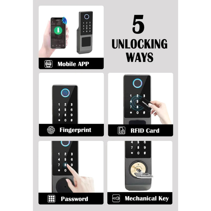 Smart door lock Home Security  Amman Jordan Teqane.com قفل باب ذكي ببصمة الإصبع  عمّان الاردن تقني دوت كوم 