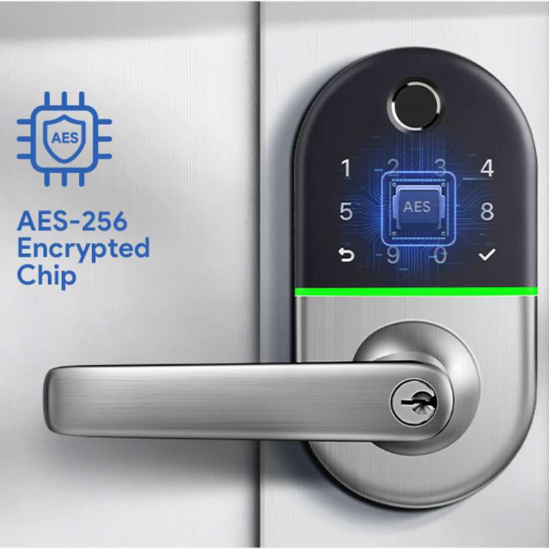 Smart door lock Fingerprint Bluetooth Outdoor IP66 Water-Resistant Amman Jordan Teqane.com قفل باب ذكي ببصمة الإصبع بلوتوث مقاوم للماء للاستعمال الخارجي عمّان الاردن تقني دوت كوم