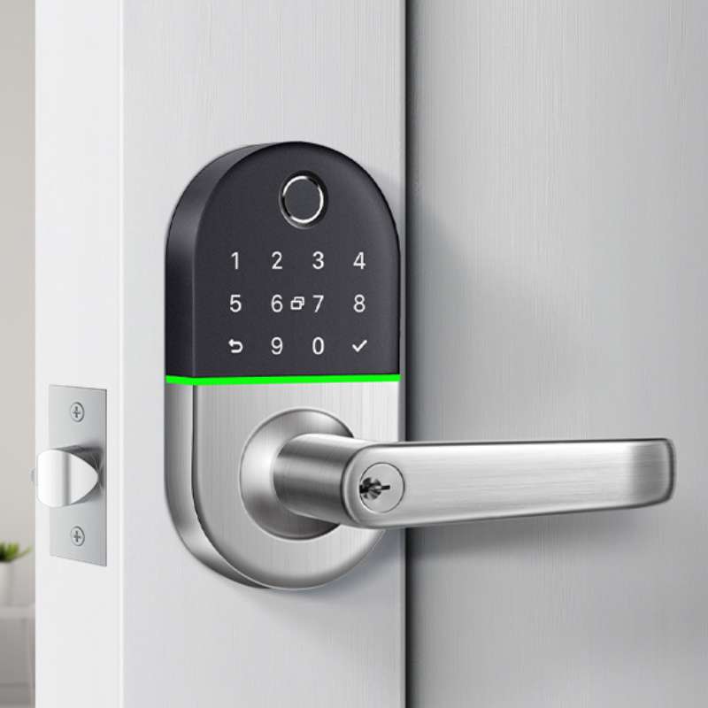 Smart door lock Fingerprint Bluetooth Outdoor IP66 Water-Resistant Amman Jordan Teqane.com قفل باب ذكي ببصمة الإصبع بلوتوث مقاوم للماء للاستعمال الخارجي عمّان الاردن تقني دوت كوم