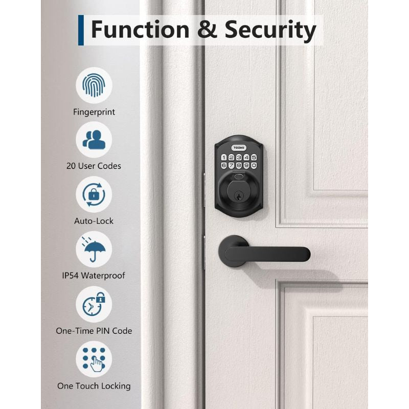  Fingerprint Keyless Entry Door Lock Amman Jordan Teqane.com قفل باب إلكتروني ببصمة الإصبع + لوحة مفاتيح عمّان الاردن تقني دوت كوم 