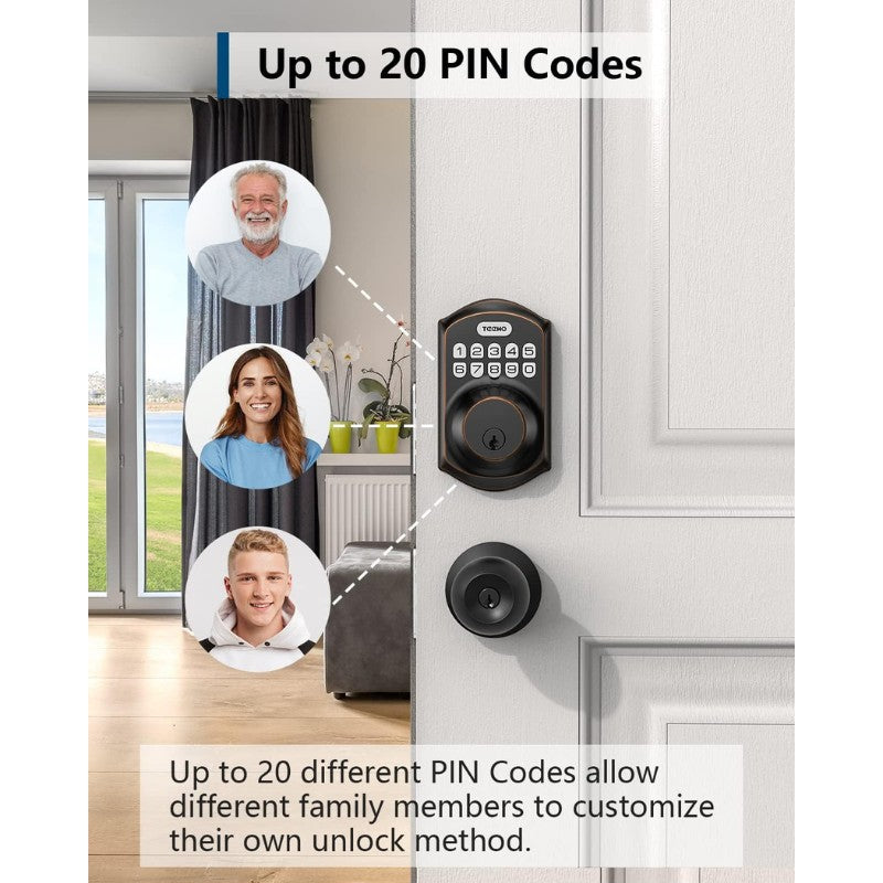 Electronic Keypad Door Lock Keyless Entry Amman Jordan Teqane.com قفل باب الكتروني مع لوحة مفاتيح عمّان الاردن تقني دوت كوم 