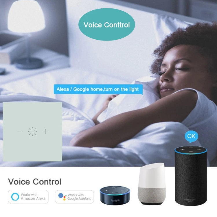 Light Dimmer Switch WIFI | Tuya Smart Home | Touch Panel | Works with Amazon Alexa & Google Home | Mobile App Control