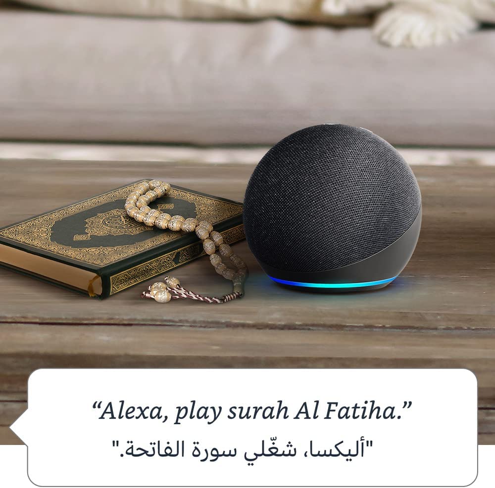 سماعة امازون ايكو دوت اليكسا (مستعمل - بحالة الجديد) الجيل الرابع للمنزل الذكي (باللغتين العربية والانجليزية) سماعة امازون ايكو دوت اليكسا (مستعمل - بحالة الجديد) الجيل الرابع للمنزل الذكي (باللغتين العربية والانجليزية)
