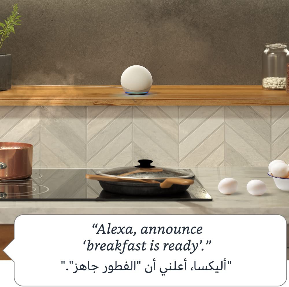 سماعة امازون ايكو دوت اليكسا (مستعمل - بحالة الجديد) الجيل الرابع للمنزل الذكي (باللغتين العربية والانجليزية) سماعة امازون ايكو دوت اليكسا (مستعمل - بحالة الجديد) الجيل الرابع للمنزل الذكي (باللغتين العربية والانجليزية)