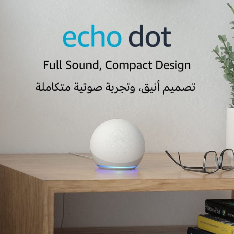 سماعة امازون ايكو دوت اليكسا (مستعمل - بحالة الجديد) الجيل الرابع للمنزل الذكي (باللغتين العربية والانجليزية) سماعة امازون ايكو دوت اليكسا (مستعمل - بحالة الجديد) الجيل الرابع للمنزل الذكي (باللغتين العربية والانجليزية)