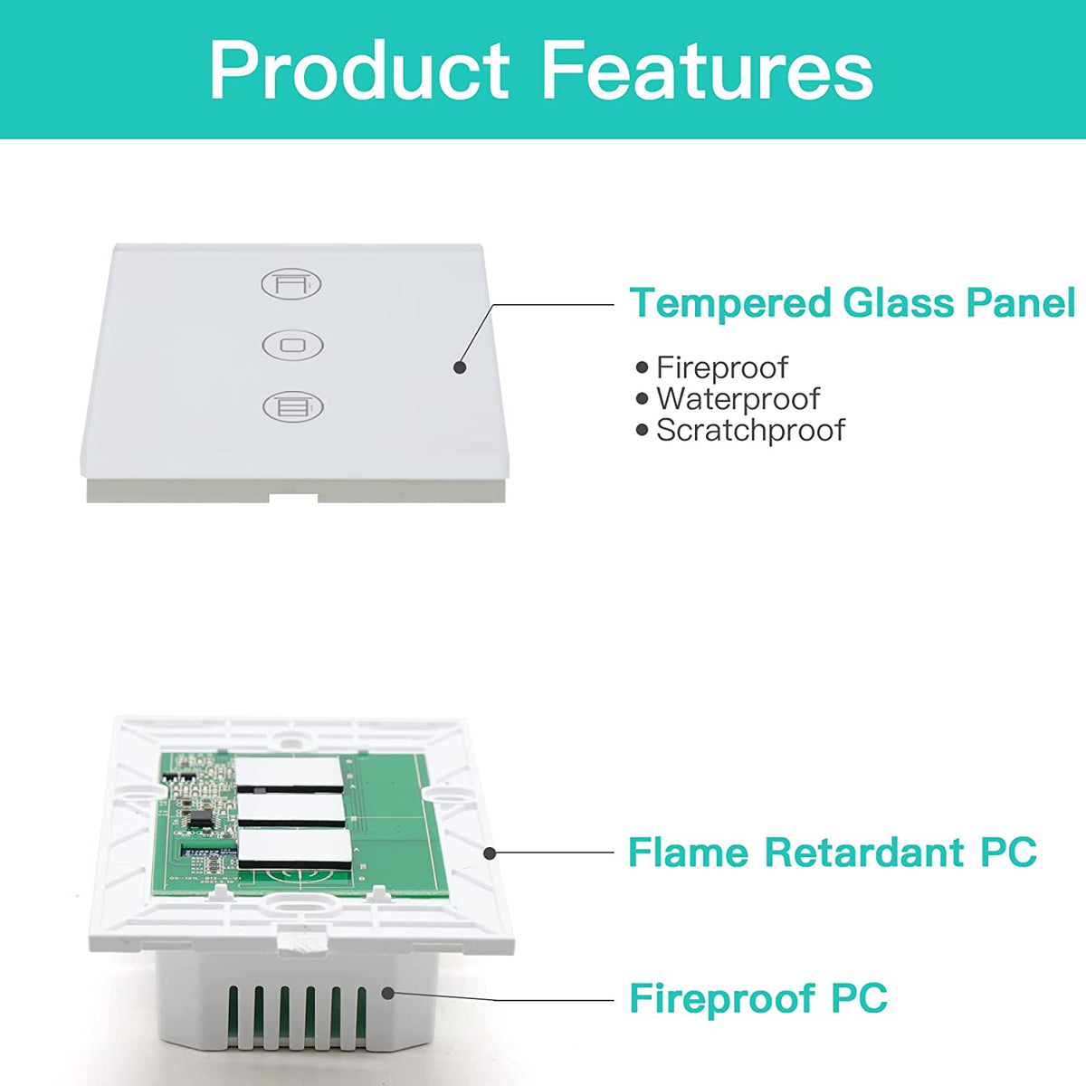  BSEED Smart WiFi Shutter Switch Amman Jordan Smart Home Teqane.com لوحة كبسات ذكية للاباجورات لاتمتة المنزل عمّان الاردن تقني دوت كوم 