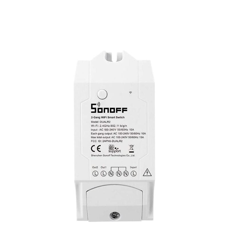 SONOFF Dual Smart WiFi Switch Smart Home Amman Jordan Teqane.com سونوف مفتاح مزدوج ذكي واي فاي عمان المنزل الذكي تقني.كوم