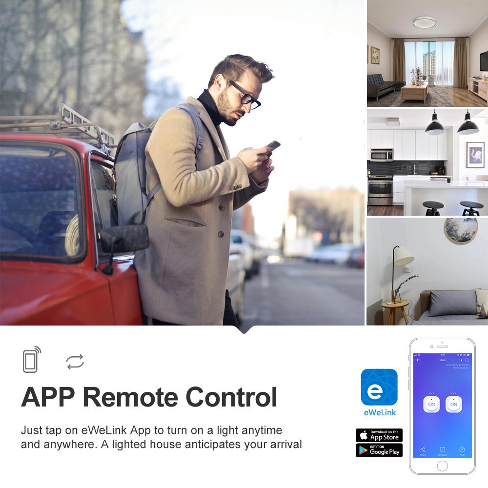 SONOFF Dual Smart WiFi Switch Smart Home Amman Jordan Teqane.com سونوف مفتاح مزدوج ذكي واي فاي عمان المنزل الذكي تقني.كوم