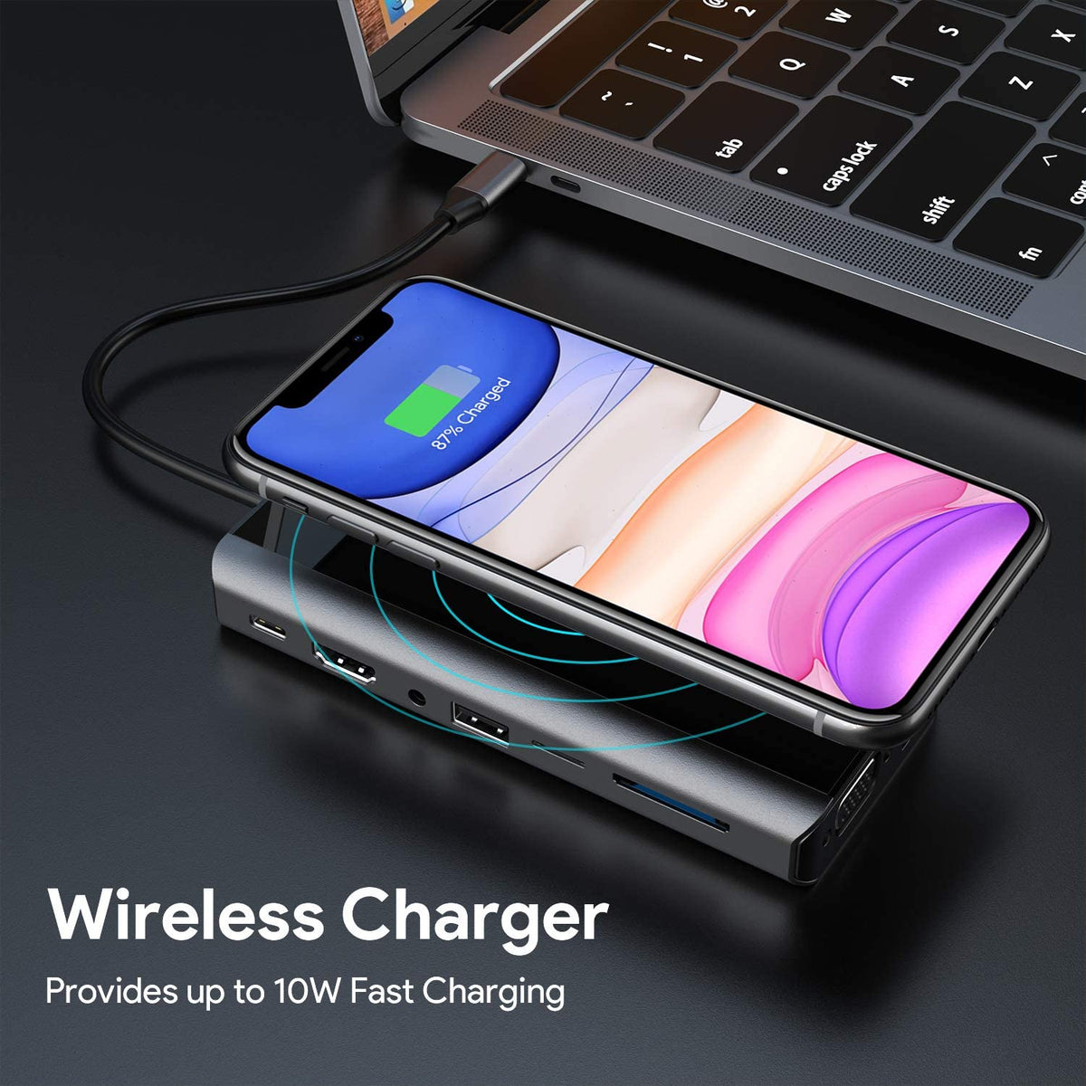  USB C Hub, 13-in-1 Docking Station Amman Jordan Smart Home Teqane.com موزع يو اس بي سي متعدد المنافذ المنزل الذكي عمّان الاردن تقني دوت كوم 