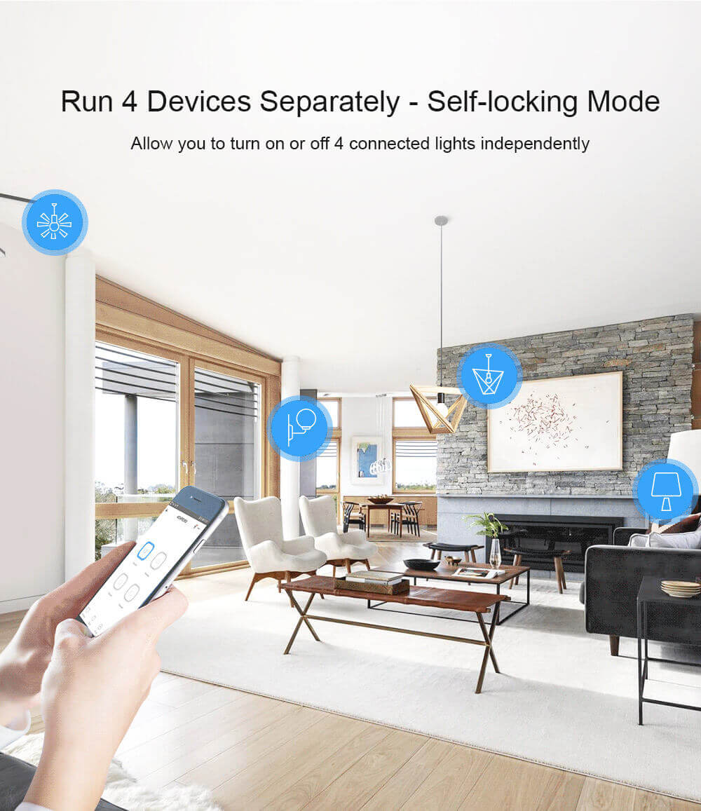 SONOFF 4CH Pro Smart Switch RF Home Automation Jordan Teqane.com سونوف مفاتيح تحكم ذكية الأردن تقني دوت كوم