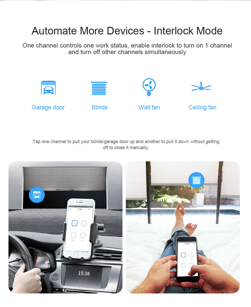 SONOFF 4CH Pro Smart Switch RF Home Automation Jordan Teqane.com سونوف مفاتيح تحكم ذكية الأردن تقني دوت كوم