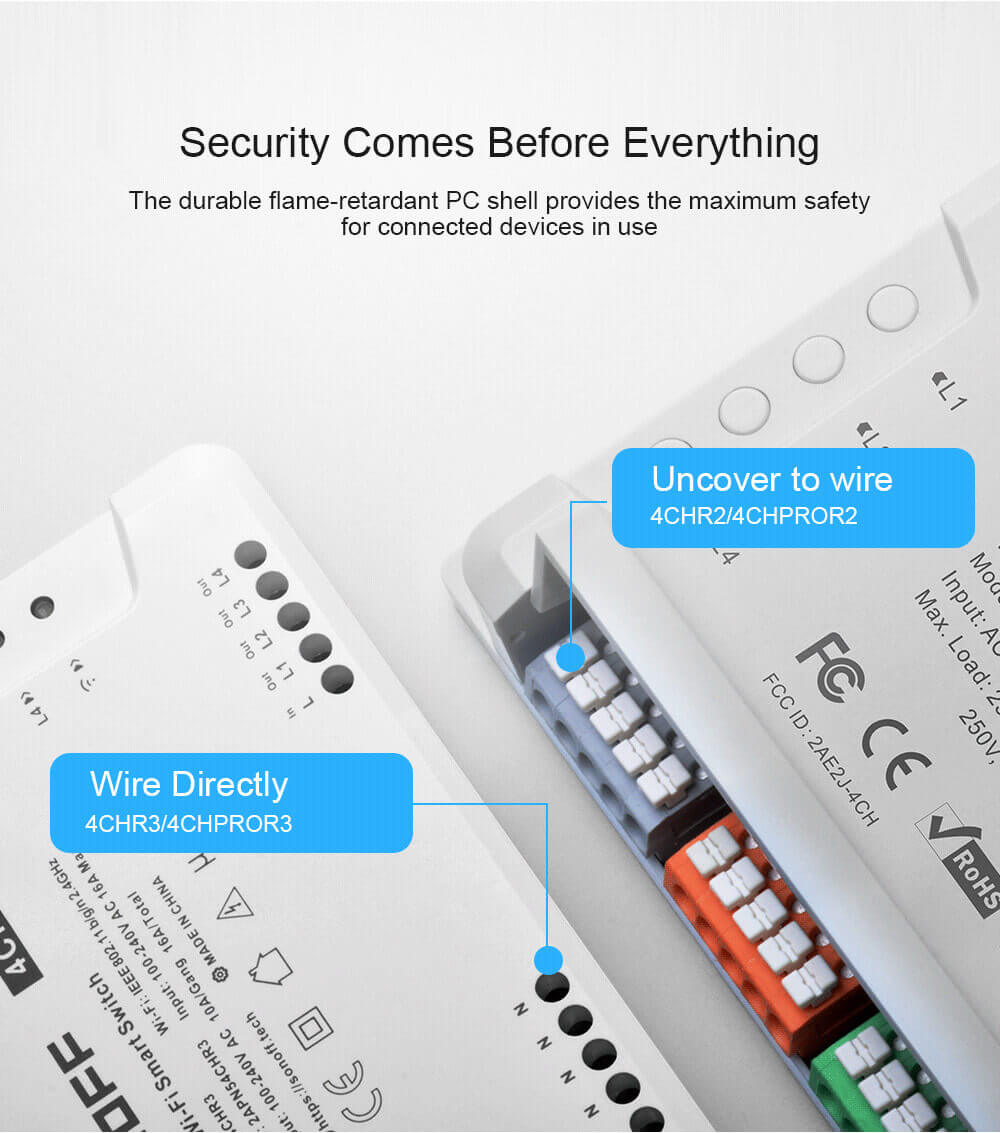 SONOFF 4CH Pro Smart Switch RF Home Automation Jordan Teqane.com سونوف مفاتيح تحكم ذكية الأردن تقني دوت كوم