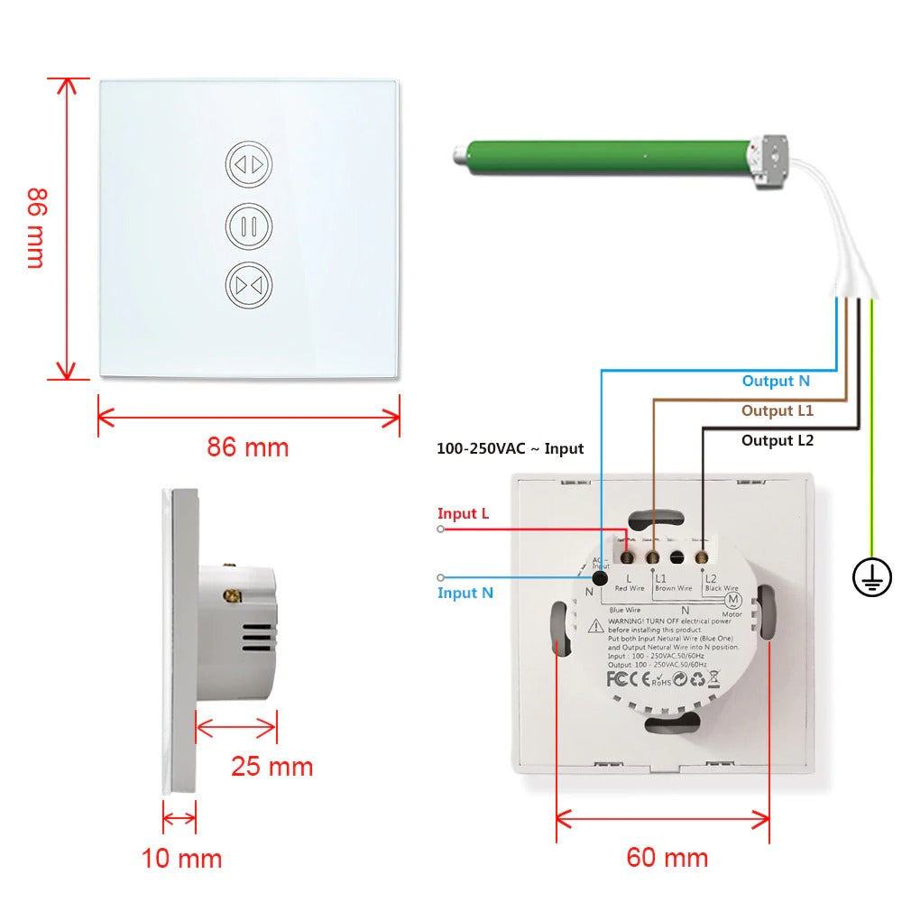  LoraTap Smart WiFi Shutter Switch Amman Jordan Smart Home Teqane.com لوحة كبسات ذكية للاباجورات لاتمتة المنزل عمّان الاردن تقني دوت كوم 